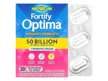 Пробіотики для жінок з відстроченим вивільненням, 50 млрд КУО, Fortify Optima, Women's Probiotic, 50 Billion, Nature's Way, 30 вегетаріанських капсул