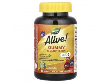 Мультивітаміни для дітей, смак вишні, апельсина та винограду, Alive! Kids, Gummy Multivitamin, Nature's Way, 60 жувальних цукерок