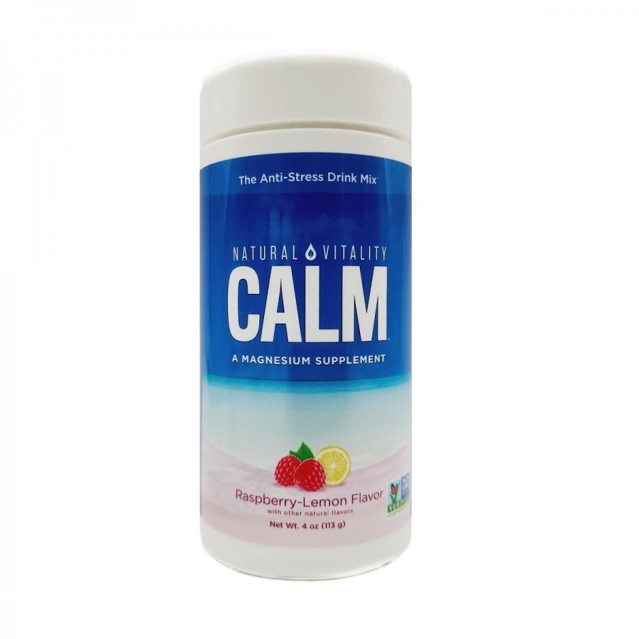 Антистресовий напій, смак малина лимон, CALM, Powder Raspberry Lemon, Natural Vitality, 113 гр