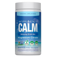 Магній у порошку, 350 мг, без ароматизаторів, CALM, Magnesium Supplement, Natural Vitality, 113 гр