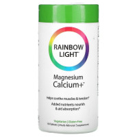 Магній Кальцій +, Magnesium Calcium +, Food-Based Formula, Rainbow Light, 90 таблеток