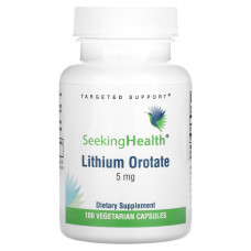 Литий оротат, 5 мг, Lithium Orotate, Seeking Health, 100 вегетарианских капсул