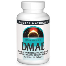 Диметиламіноэтанол, 130 мг, DMAE, Source Naturals, 50 таблеток
