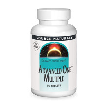 Мультивитамины и минералы, без железа, Advanced One Multiple No Iron, Source Naturals, 30 таблеток