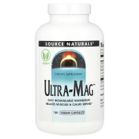 Ультра Магній та Вітамін B6, Ultra-Mag, Source Naturals, 180 веганських капсул