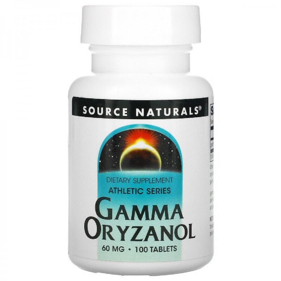 Гамма Оризанол 60мг, Gamma Oryzanol, Source Naturals, 100 таблеток