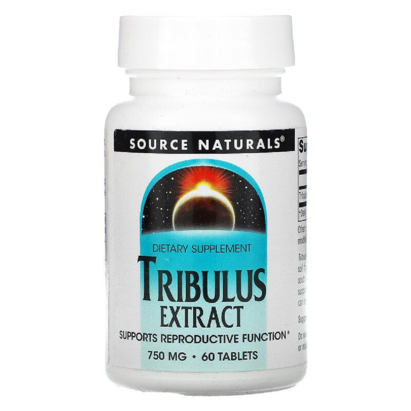 Екстракт Трібулуса, 750 мг, Source Naturals, 60 таблеток