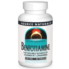 Бенфотиамин, 150 мг, Benfotiamine, Source Naturals, 60 таблеток
