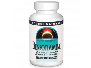 Бенфотіамін, 150 мг, Benfotiamine, Source Naturals, 60 таблеток