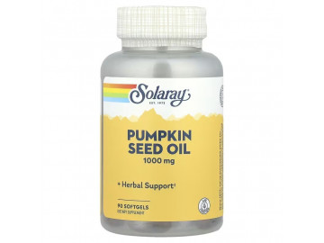 Олія насіння гарбуза, 1000 мг, Pumpkin Seed Oil, Solaray, 90 гелевих капсул
