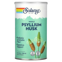 Цельное лушпинье подорожника, Whole Psyllium Husk, Solaray, 350 г