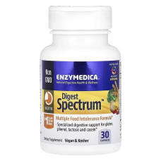 Травные ферменты, Digest Spectrum, Enzymedica, 30 капсул