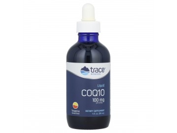 Коензим Q10 у краплях, 100 мг, смак мандарину, Liquid CoQ10, Trace Minerals, 118 мл