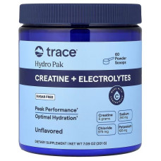 Креатин з електролітами, без смаку, Hydro Pak, Creatine+Electrolytes, Trace, 201 гр