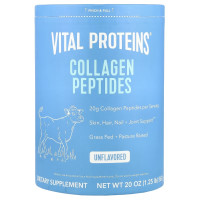 СКИДКА Пептиды коллагена без ароматизаторов, Vital Proteins, Collagen Peptides, Unflavored, 12 унций (567 г) (банка с мятой)