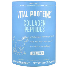 СКИДКА Пептиды коллагена без ароматизаторов, Vital Proteins, Collagen Peptides, Unflavored, 12 унций (567 г) (банка с мятой)