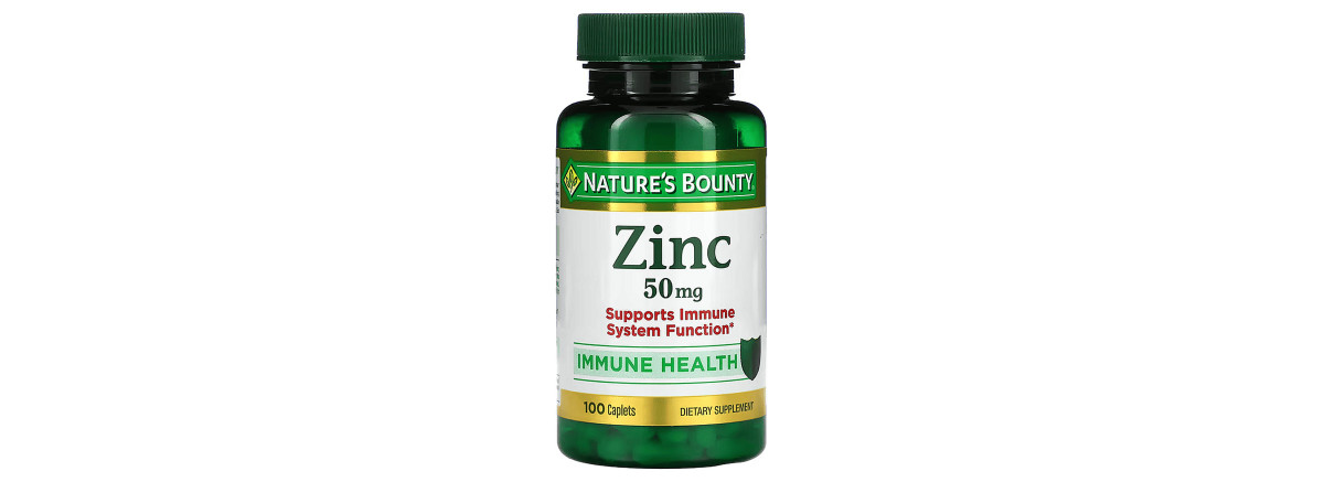 Цинк, 50 мг, Zinc, Nature's Bounty, 100 каплет
