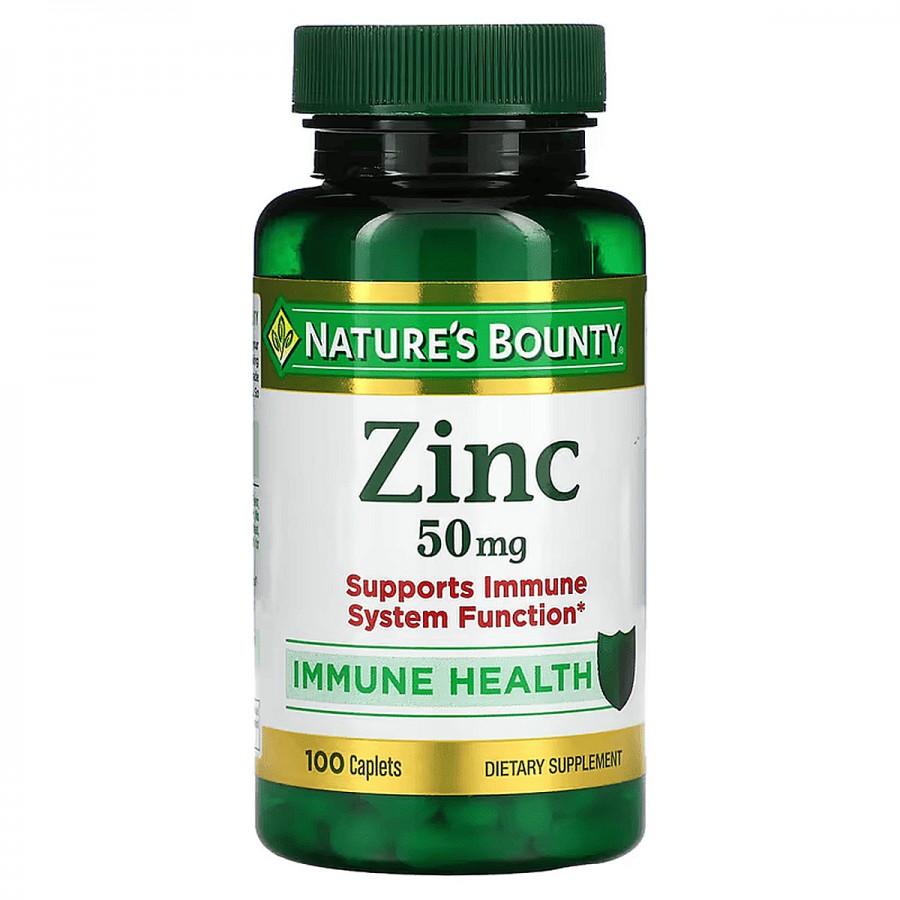 Цинк, 50 мг, Zinc, Nature's Bounty, 100 каплет