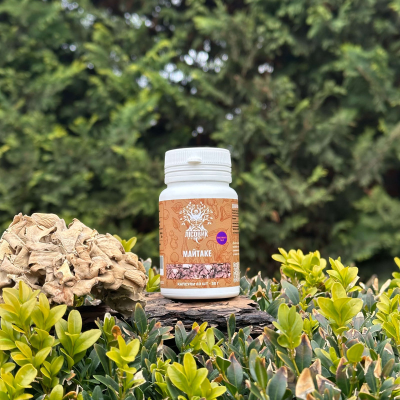 Гриб Майтаке, екстракт 10:1, "Лісовик", 60 капсул по 0,5 г