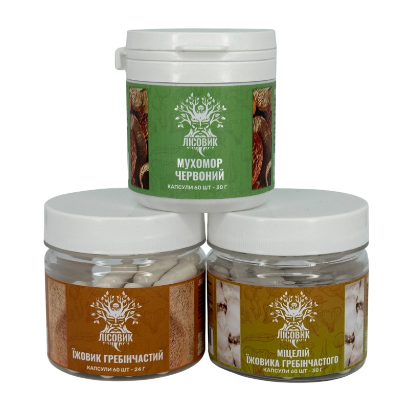 Курс MindBoost: Микродозинг для Ума (1 месяц), "Лесовик", 180 капсул