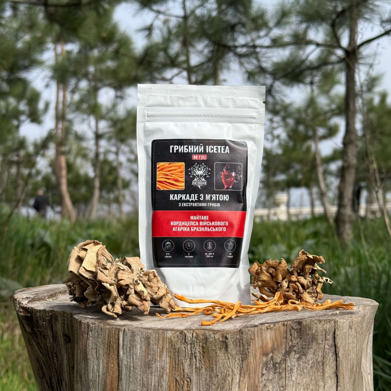 Грибной Ice Tea - каркаде с мятой, "Лесовик", 80 грамм
