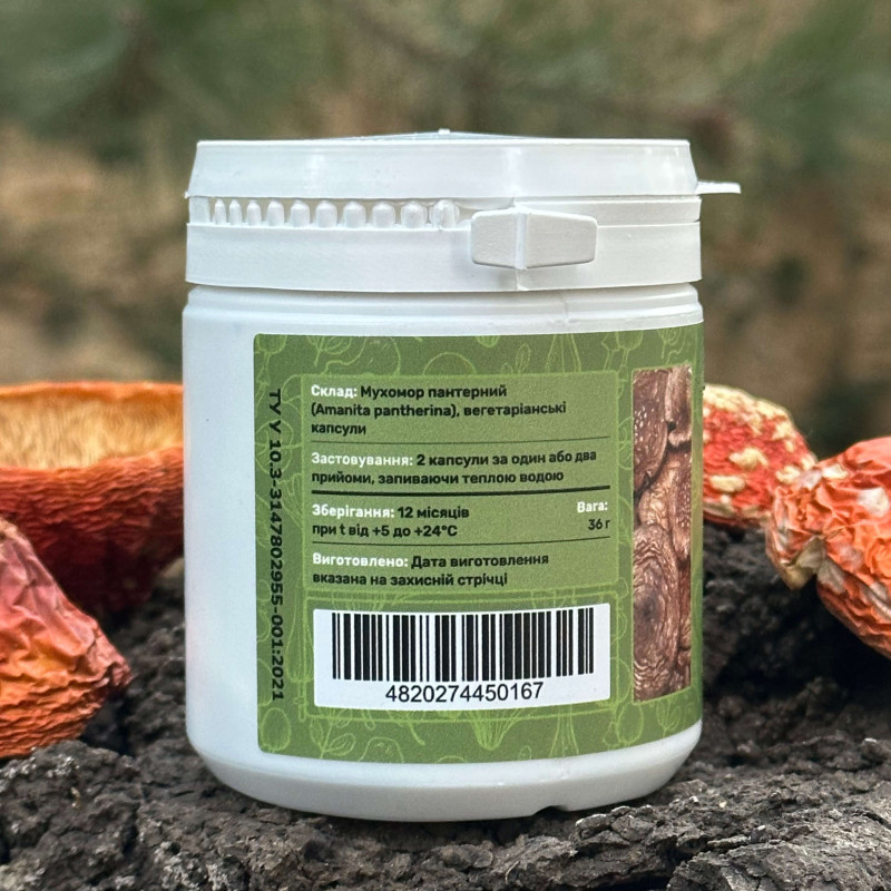 Мухомор пантерный, "Лесовик", 120 капсул по 0,3 г