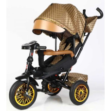 Велосипед 3-х колісний "BestTrike Perfetto" (поворотне сидіння, колеса гумові безкамерні, кошик, фара музична, USB, Bluetooth)