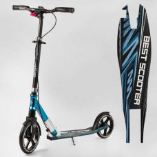 Самокат алюминиевый "Best Scooter" (колеса PU, ФАРА, зажим руля, d передних колес – 230 мм, d задних колес 200мм, 1 амортизатор передний)