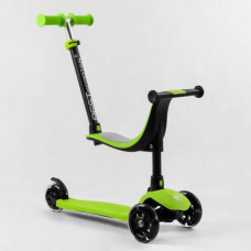 Самокат триколісний Best Scooter PL-315 колеса PU зі світлом, сидіння, батьківська ручка, в коробці