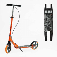 Самокат двухколесный Best Scooter FL-80811 (4) стальная рама, ручной тормоз, колеса PU 200мм, 1 амортизатор передний, в коробке