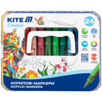 Маркеры акриловые с жидкими чернилами, 24шт Kite Creative
