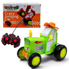 Трактор танцюючий "CrazyCar" на радіокеруванні, акум.USB.,музика, світло, танцює кор.24x14x16см (ЗЕЛЕНИЙ)