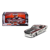 Машинка іграшкова Harley-Davidson 1967 Ford Mustang GT, масштаб 1:24, мет.червоний/срібний