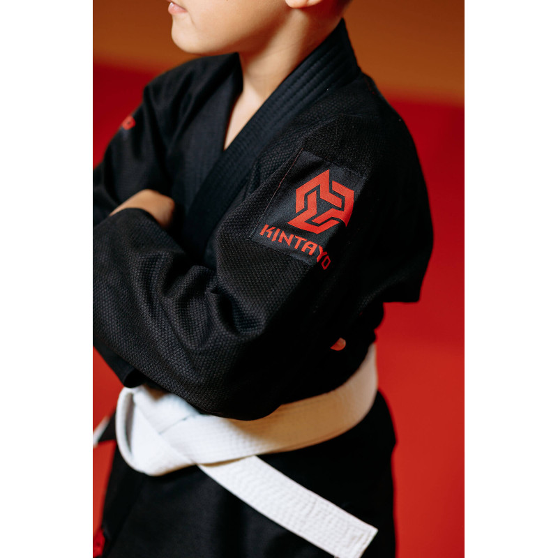 Кімоно для джиу - джитсу чорне, TM "Kintayo", 150 зріст, щільність 350 гр/м.кв.