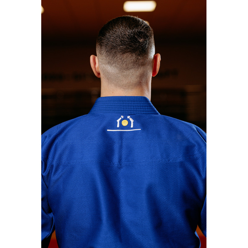 Синє кімоно для хлопців/чоловіків, грепплінг, TM BUDOGI, зріст 160 см, щільність 450 гр/м.кв.