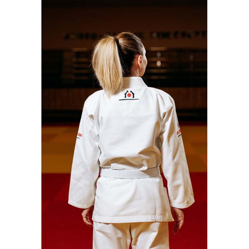 Біле кімоно для дівчат/жінок, джиу-джитсу, TM BUDOGI, зріст 180 см, щільність 450 гр/м.кв.