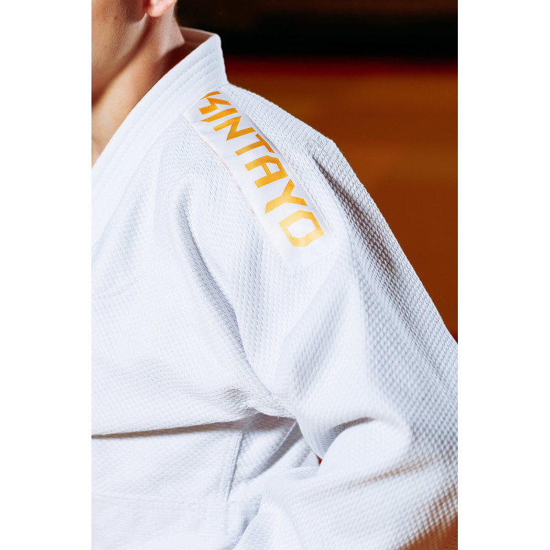 Кімоно для дзюдо біле, TM "Kintayo" Wazari, 140 зріст, щільність 550 гр/м.кв.