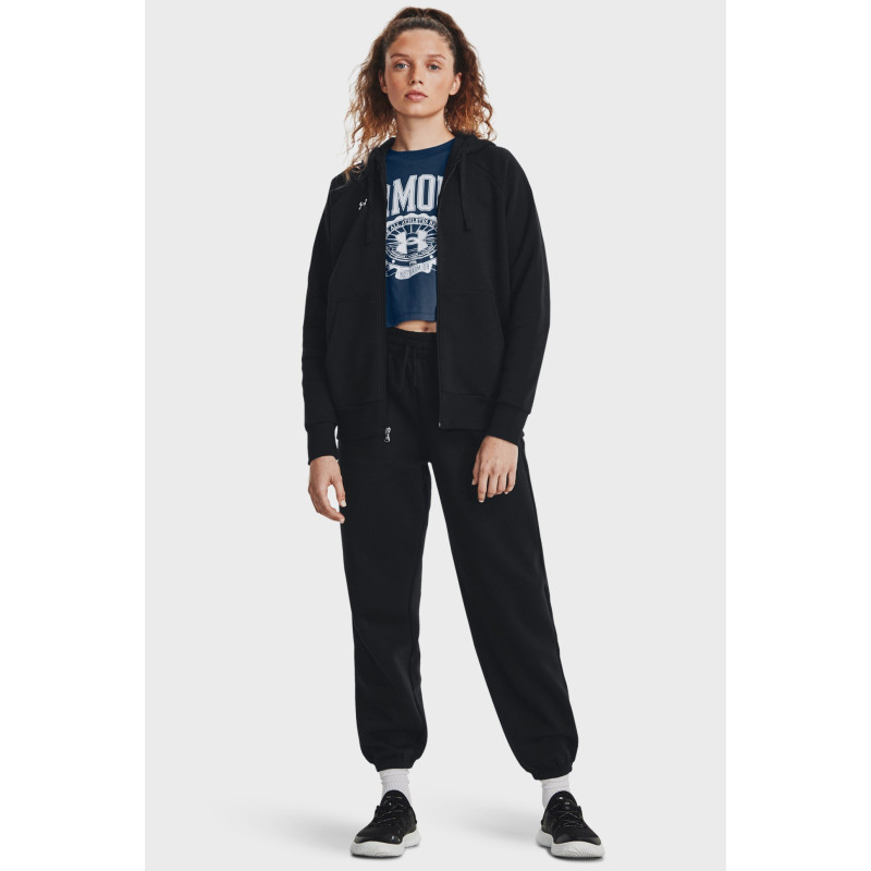 Кофта жіночі Under Armour Sweatshirt Ua Rival Fleece Fz Hoodie-Blk Black (1379497-001)