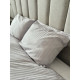 Постільний набір двоспальний SATIN GRAY STRIPE-PN (200x220+3*50x70)