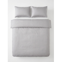 Постільний набір двоспальний SATIN GRAY STRIPE-PN (200x220+3*50x70)