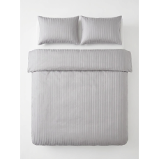 Постільний набір двоспальний SATIN GRAY STRIPE-PN (200x220+3*50x70)
