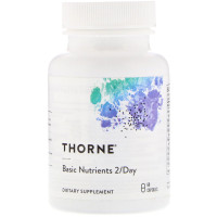 Мультивітаміни і мультимінерали формула, Basic Nutrients 2/Day, Thorne, 2 в день, 60 капсул