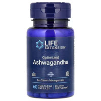 Ашваганда, Ashwagandha, Life Extension, экстракт, 60 капсул