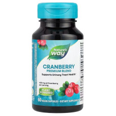 Клюква, Cranberry, Nature's Way, премиум смесь, 400 мг, 60 веганских капсул