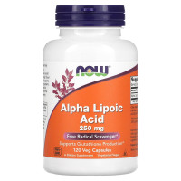 Альфа-липоевая кислота, Alpha Lipoic Acid, Now Foods, 250 мг, 120 вегетарианских капсул