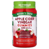 Яблучний оцет, Apple Cider Vinegar, Nature's Truth, смак яблука, 600 мг, 75 веганських жувальних цукерок (200 мг в одній жувальній цукерці)