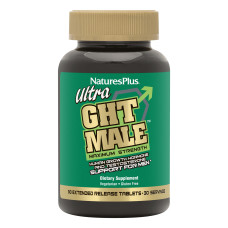 Підтримка гормону росту людини та тестостерону у чоловіків, Ultra GHT Male, Nature's Plus, 90 таблеток пролонгованої дії