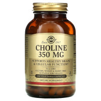 Холін, Choline, Solgar, 350 мг, 100 капсул
