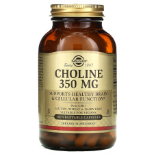 Холін, Choline, Solgar, 350 мг, 100 капсул