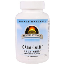 ГАМК с ароматом мяты (GABA Calm), Source Naturals, 120 таблеток